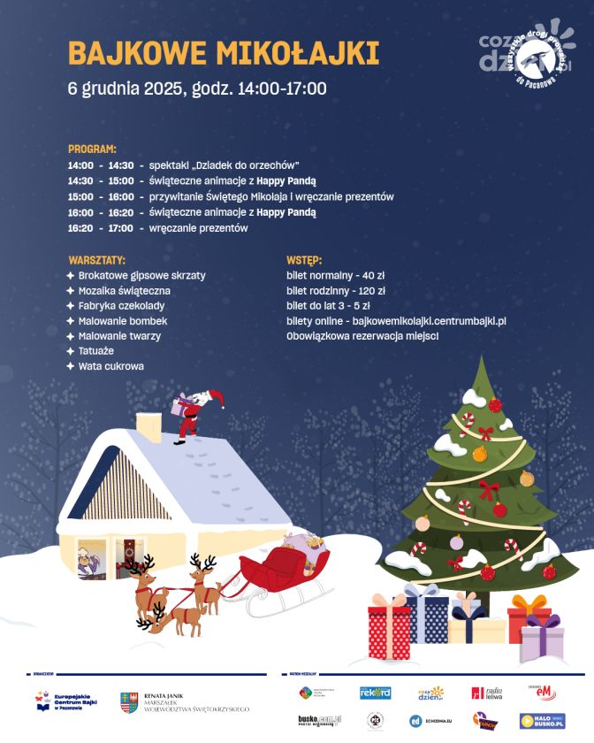 „Bajkowe Mikołajki” w Pacanowie – 6 grudnia moc atrakcji dla całych rodzin
