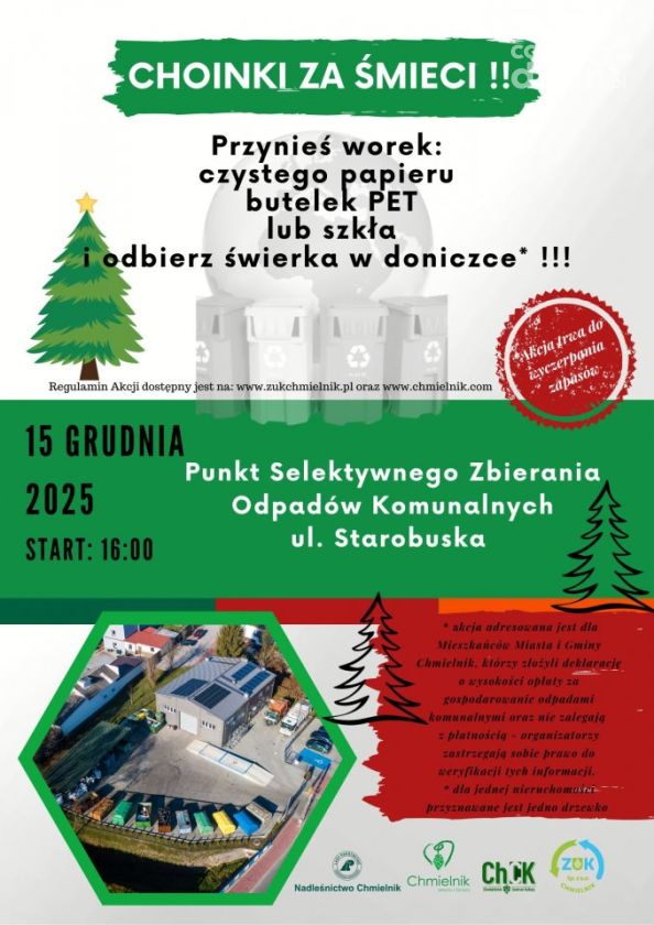 „Choinki za śmieci” po raz szósty w Chmielniku