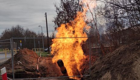 Pożar gazu w Kunowie opanowany