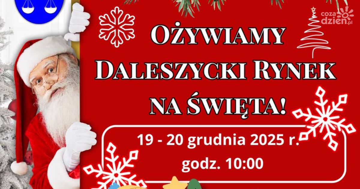 Świąteczny las na daleszyckim rynku – zapraszamy na wspólne ubieranie choinek!