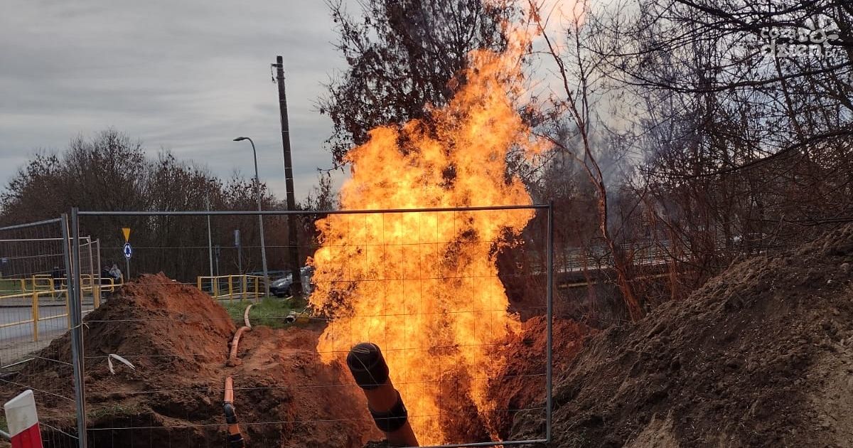 Pożar gazu w Kunowie opanowany