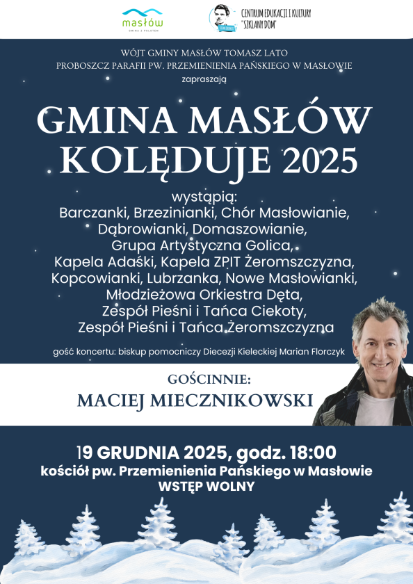 Gmina Masłów kolęduje 2025 – wyjątkowy koncert kolęd w Masłowie