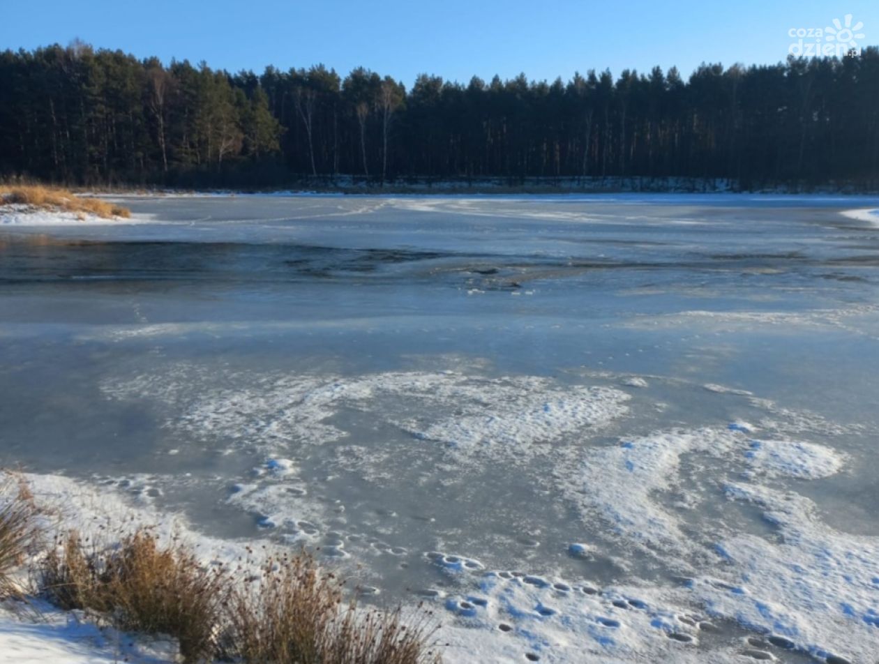 Lód załamał się pod kobietą spacerującą z psem w Sielpi