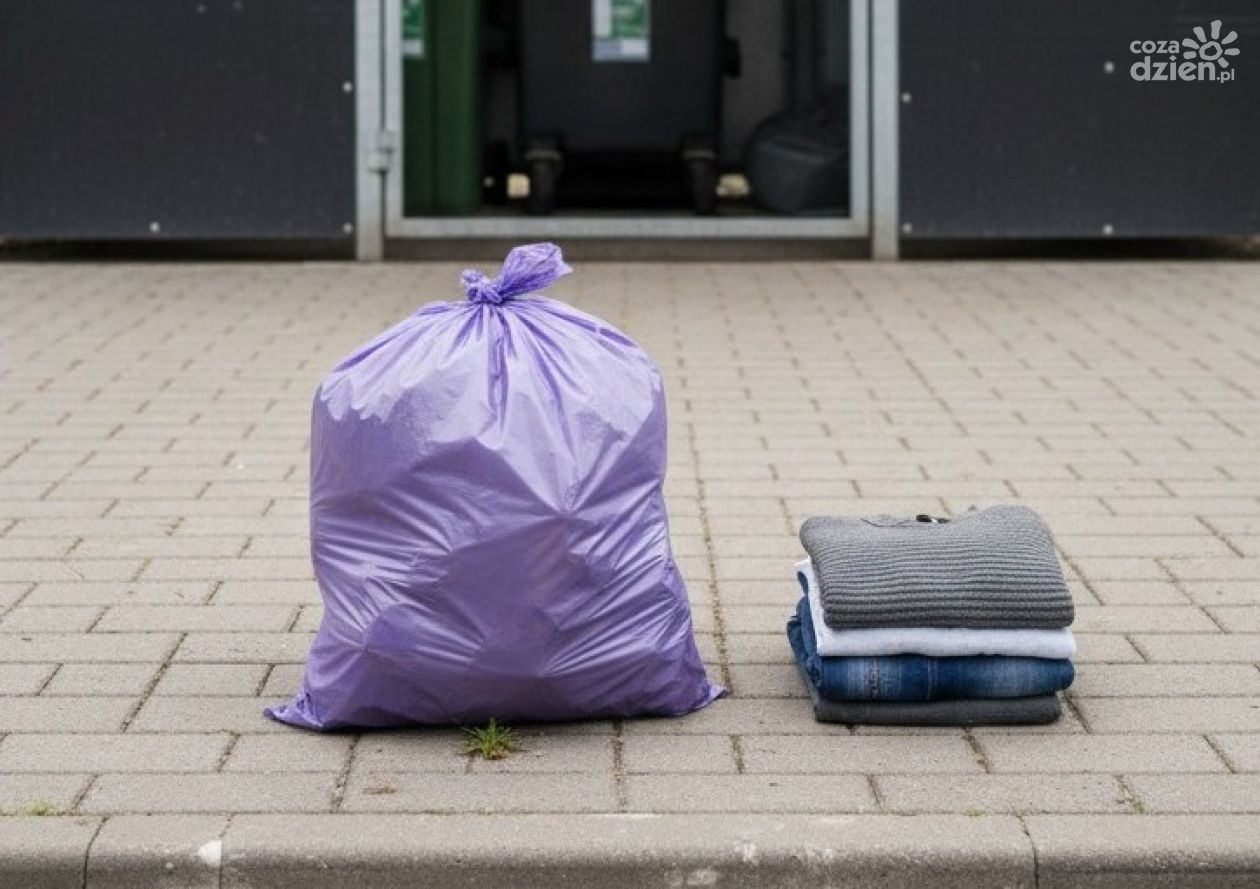 Fioletowe worki na tekstylia zostają w Kielcach
