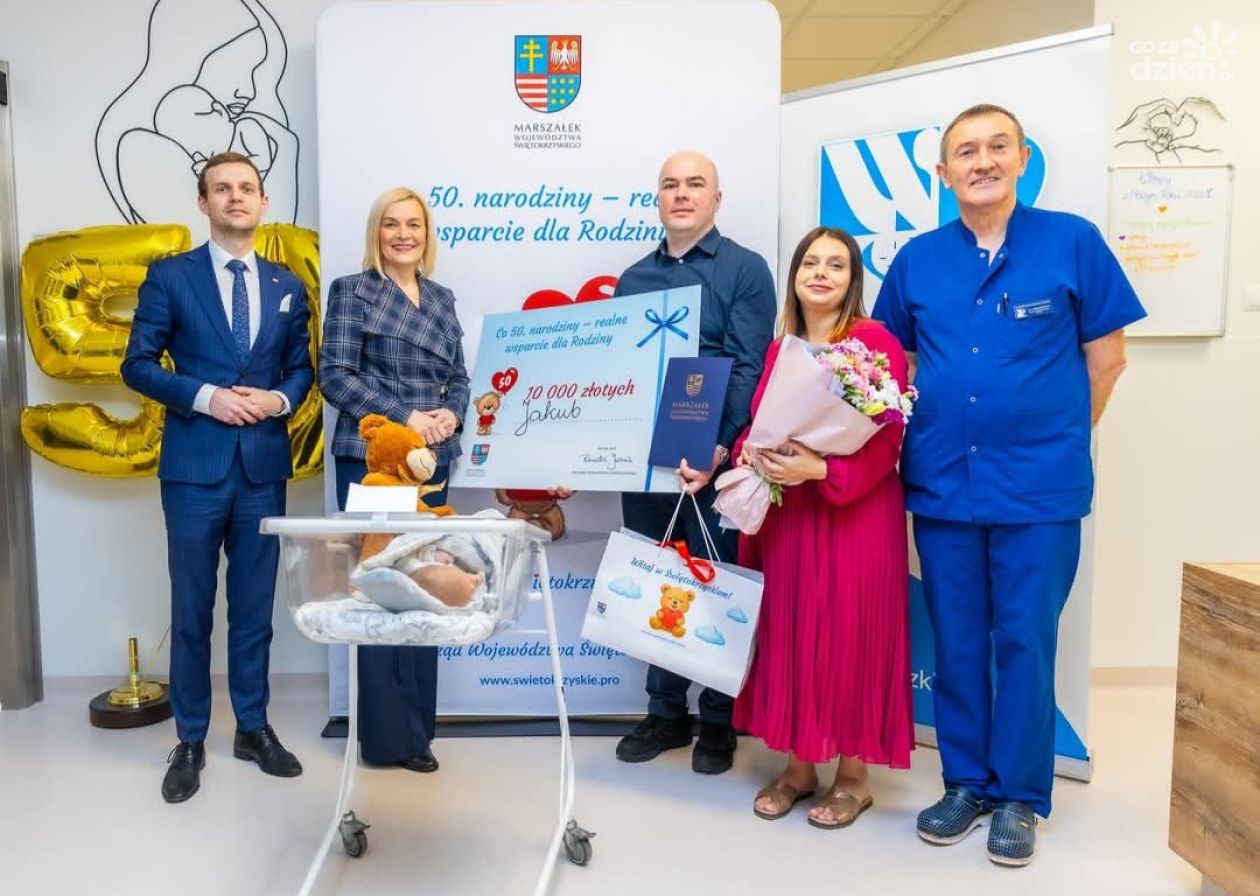 150. dziecko urodzone w 2026 roku w WSzZ w Kielcach objęte programem „Co 50. narodziny – realne wsparcie dla Rodziny”