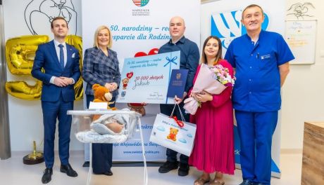 150. dziecko urodzone w 2026 roku w WSzZ w Kielcach objęte programem „Co 50. narodziny – realne wsparcie dla Rodziny”