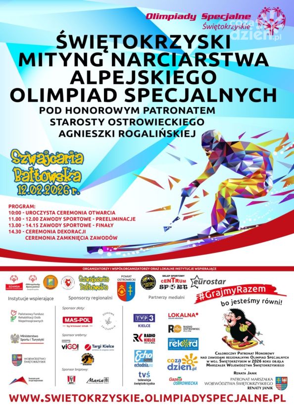 Już w czwartek Świętokrzyski Mityng Narciarstwa Alpejskiego Olimpiad Specjalnych  Szwajcaria Bałtowska 2026
