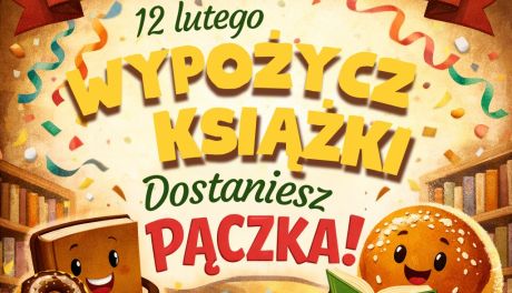 Tłusty Czwartek w Bibliotece – książka w jednej ręce, pączek w drugiej