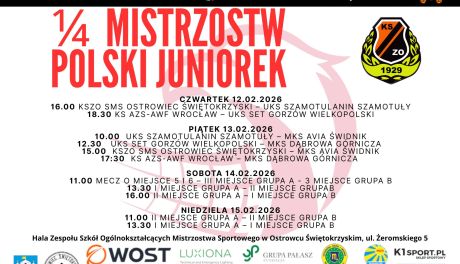 W Ostrowcu trwa ćwierćfinałowy turniej Mistrzostw Polski juniorek w siatkówce