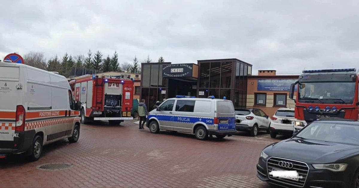 Alarm w CKU w Ostrowcu Św. Ewakuacja po wyczuciu gazu