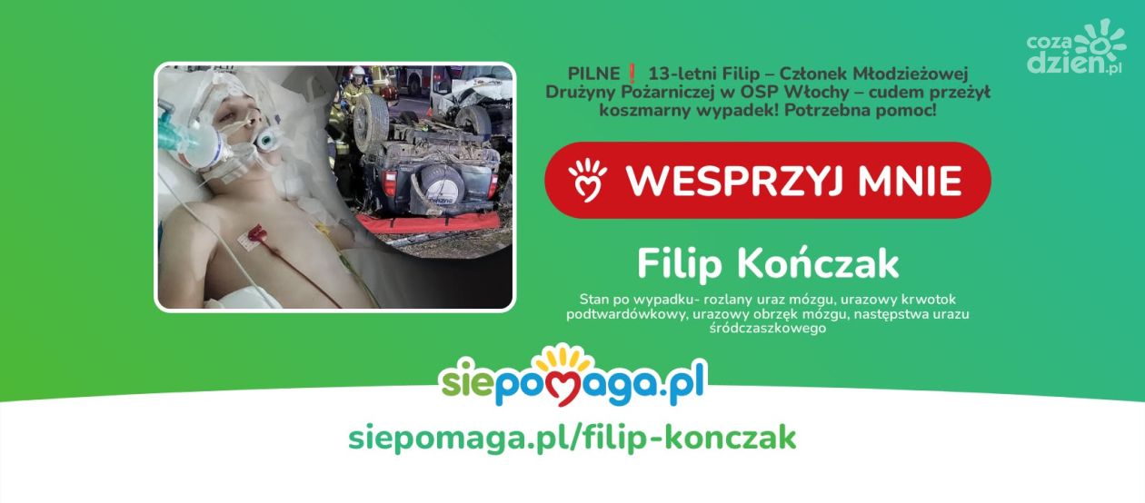 Pilny apel o pomoc dla 13-letniego Filipa Kończaka