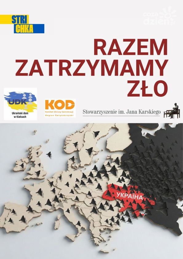 Kielce upamiętniają 4. rocznicę agresji Rosji na Ukrainę. „Światło Pamięci” przy ławce Jana Karskiego
