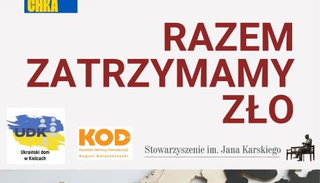 Kielce upamiętniają 4. rocznicę agresji Rosji na Ukrainę. „Światło Pamięci” przy ławce Jana Karskiego