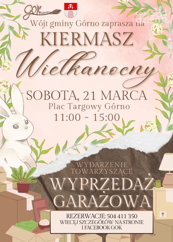 Kiermasz Wielkanocny i Wyprzedaż Garażowa w Górnie – świętujmy razem wiosnę!