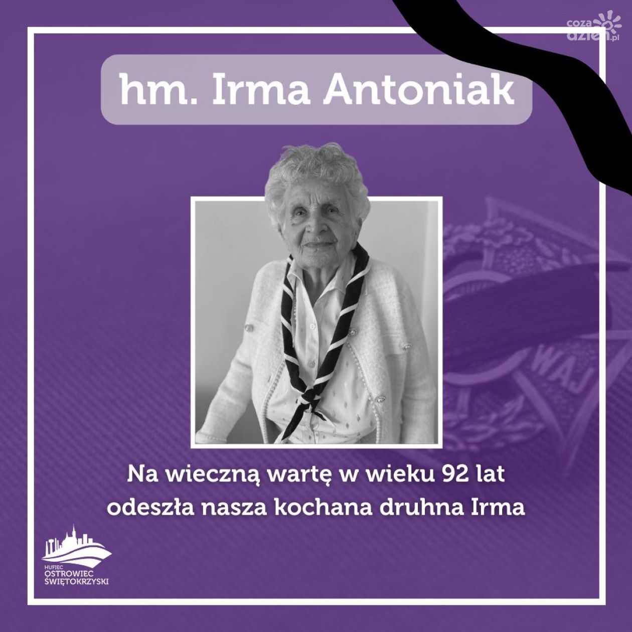 Zmarła Irma Antoniak, najstarsza ostrowiecka druhna 
