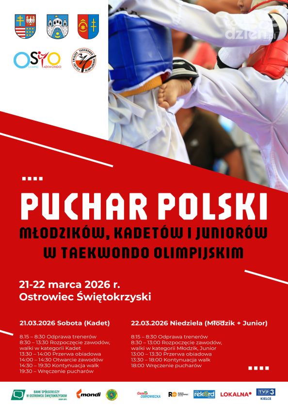 W Ostrowcu odbędzie się Puchar Polski w Taekwondo Olimpijskim