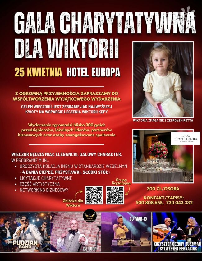 Gala Charytatywna dla Wiktorii – wspólnie możemy więcej