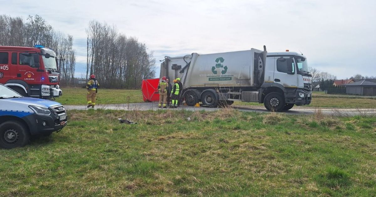 Tragedia w Lechowie. Śmieciarka potrąciła mężczyznę