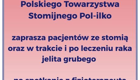 Spotkanie z fizjoterapeutą dla osób ze stomią już 6 maja w Kielcach