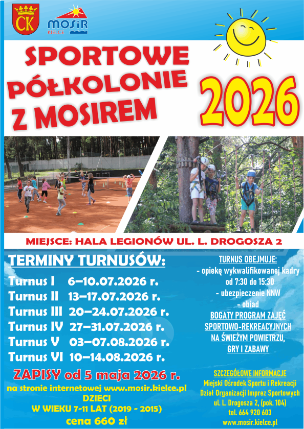 Sportowe półkolonie 2026 w Kielcach. Ruszyły zapisy dla najmłodszych