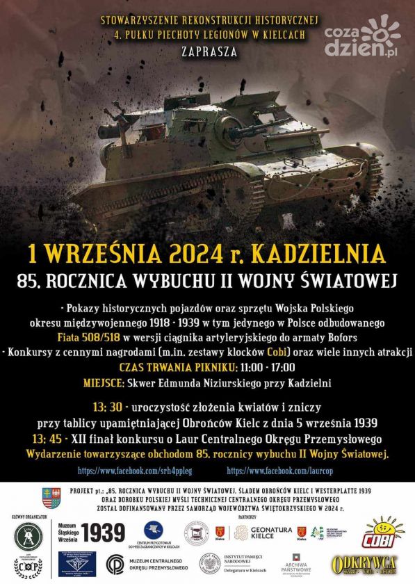 Historyczny piknik 1 września na kieleckiej Kadzielni